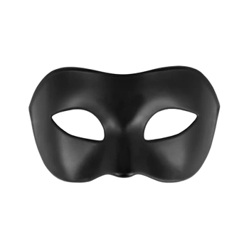Maska karnawałowa czarna matowa 18x9cm