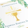 Zaproszenie na komunię Kielich IHS 10szt.