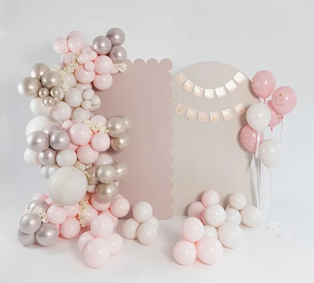 Baner ''Chrzest Święty'', 2 m, jasny różowy