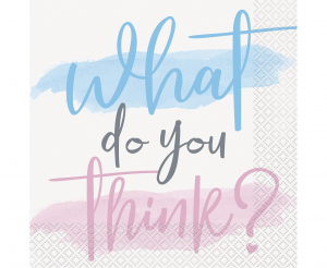 Serwetki papierowe Gender Party, 33x33 cm, 16 szt.