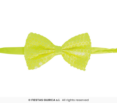 Neonowa żółta muszka cekinowa
