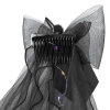 Halloween czarny welon LED kokarda i dynia