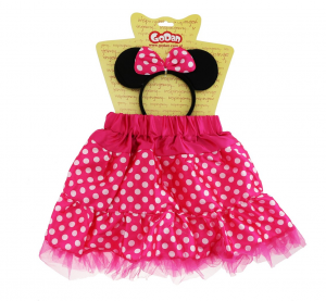 Strój dla dzieci "Różowa Myszka" (spódniczka, opaska)