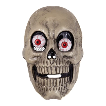 Maska Czaszka z ruchomymi oczami 18,5x26cm