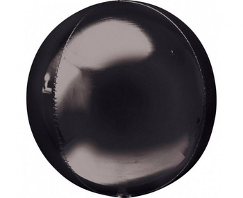 Balon foliowy 15" ORBZ - kula czarna