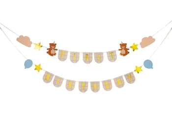 Baner First Birthday z misiami, 2,55 m