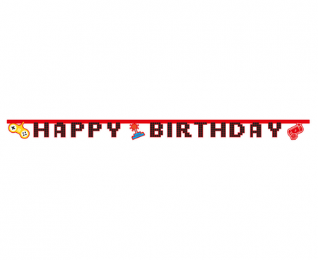 Banner "Gaming Party - Happy Birthday"
