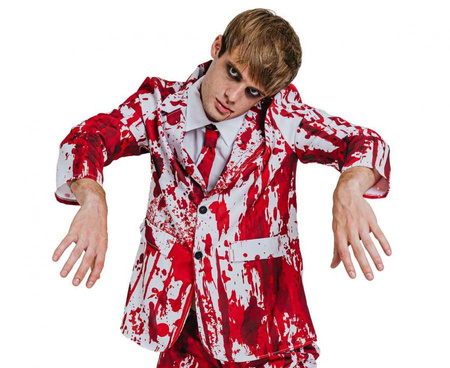 Zestaw dla dorosłych Krwawy Pan Młody (koszula, krawat, spodnie), rozm. 56