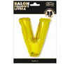 Balon foliowy "Litera V", złota, 35 cm