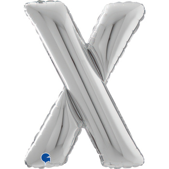 Balon Grabo 26'' Litera X srebrna , 66cm