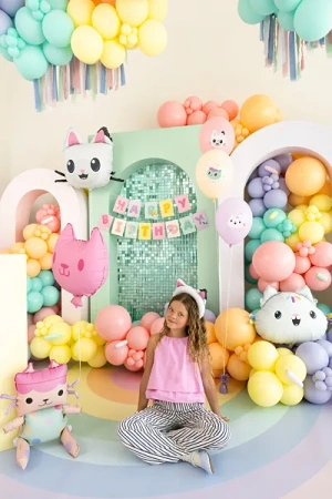 Baner Happy Birthday Koci Domek Gabi, 180 x 15 cm, mix