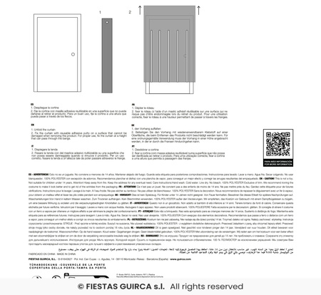 Dekoracja na drzwi z kurtyną, Przerażające zombie