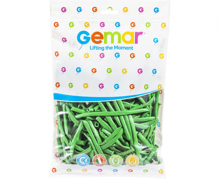 Balony D4 - Rurki włoskie zielone 12/ 100 szt.