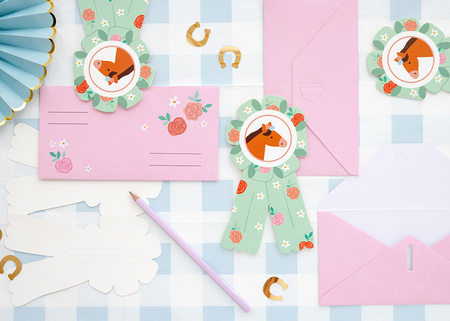 Zaproszenie Konie 16,5 x 19,5 cm, mix