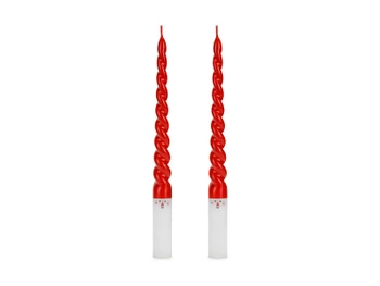 Świece stożkowe Mikołaj, 25 cm, mix