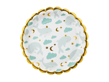 Talerzyki Wieloryby, mix, 18 cm