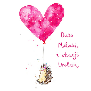 Kartka urodzinowa Jeżyk