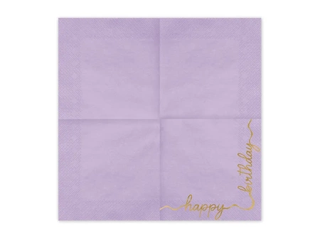 Serwetki Happy Birthday, mix, 33x33 cm