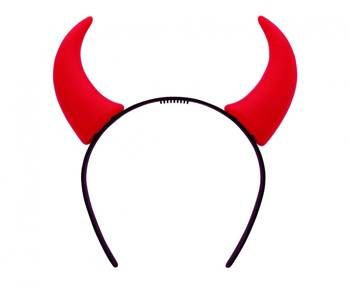 Opaska Rogi diabełka, czerwone