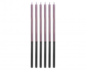 Świeczki urodzinowe Platinum, różowo-złote, wys. 14.5 cm, 6 szt.