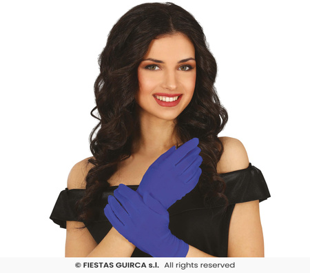 Rękawiczki ciemnoniebieskie, krótkie 20 cm