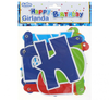 Girlanda "Happy Birthday niebieskie", 1.8 m