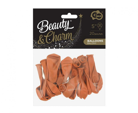 Balony Beauty&Charm, pastelowe karmelowe 5"/ 20 szt.