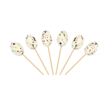 Topery jajka przepiórcze Dekoracje wielkanocne beżowe 36 szt.