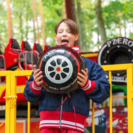 Balon foliowy 18", Racing Car Flaga koło