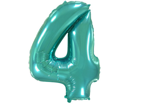 Balon foliowy FX - "Number 4" tiffany, 85 cm