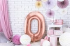 Balon foliowy Cyfra ''0'', 86cm, różowe złoto