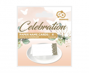 Winietki papierowe W&C Złoty Nadruk, 9x10 cm, 6 szt.