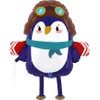 Balon foliowy Grabo Pingwin Pilot Balon Chodzący 24" - 61 cm