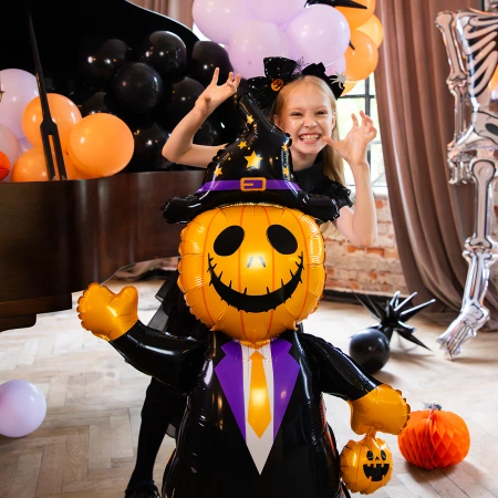 Balon foliowy stojący Pan Dynia Halloween 155cm