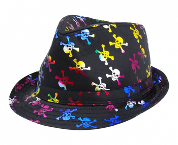 Kapelusz kolorowe czaszki
