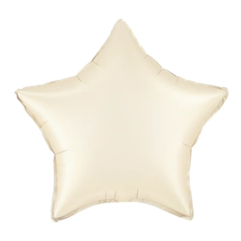 Balon foliowy Gwiazda matowy kremowy 18", 45cm