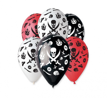 Balony Premium "Piraci", 12"/ 5 szt.