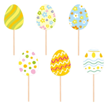 Toppery na tort Pisanki 6szt.