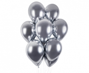 Balony GB120 shiny 13 cali - srebrne/ 50 szt.