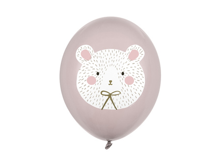 Balony 30 cm, Miś polarny, Pastel Warm Grey