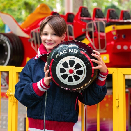 Balon foliowy 18", Racing Car Flaga koło