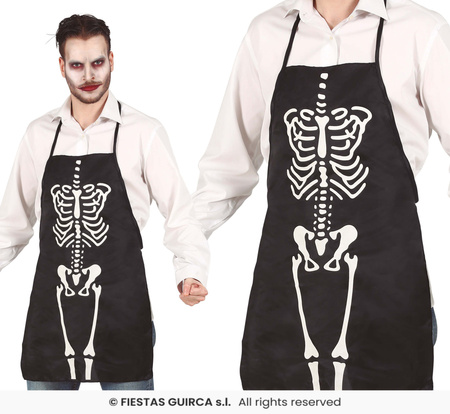 Fartuch "Szkielet",, imitacja kościotrupa