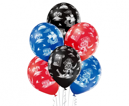 Balony Piracka Impreza, 6 szt.