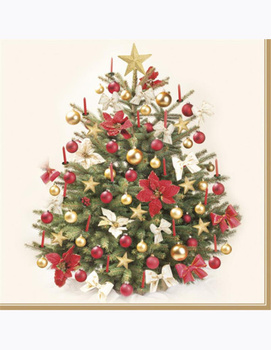 Serwetki papierowe „Tradycyjna Choinka”, 33×33 cm ,(20 szt)