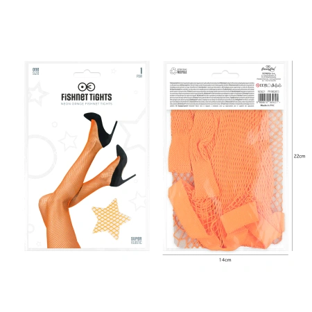 Rajstopy kabaretki neonowe pomarańczowe