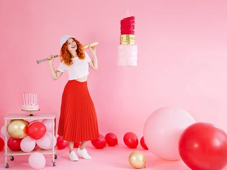 Balon okrągły 1m, Pastel Red