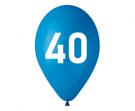 Balony 40, niebieskie, 12"/ 5 szt.