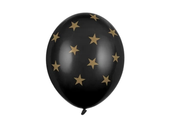 Balony 30cm, Gwiazdki, Pastel Black