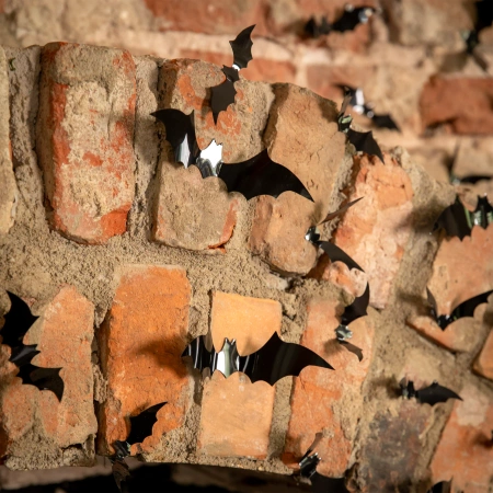 Halloween naklejki na ścianę 3D Nietoperze 60 szt.