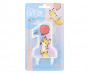 Świeczka urodzinowa Kolekcja Happy Birthday - Lisek